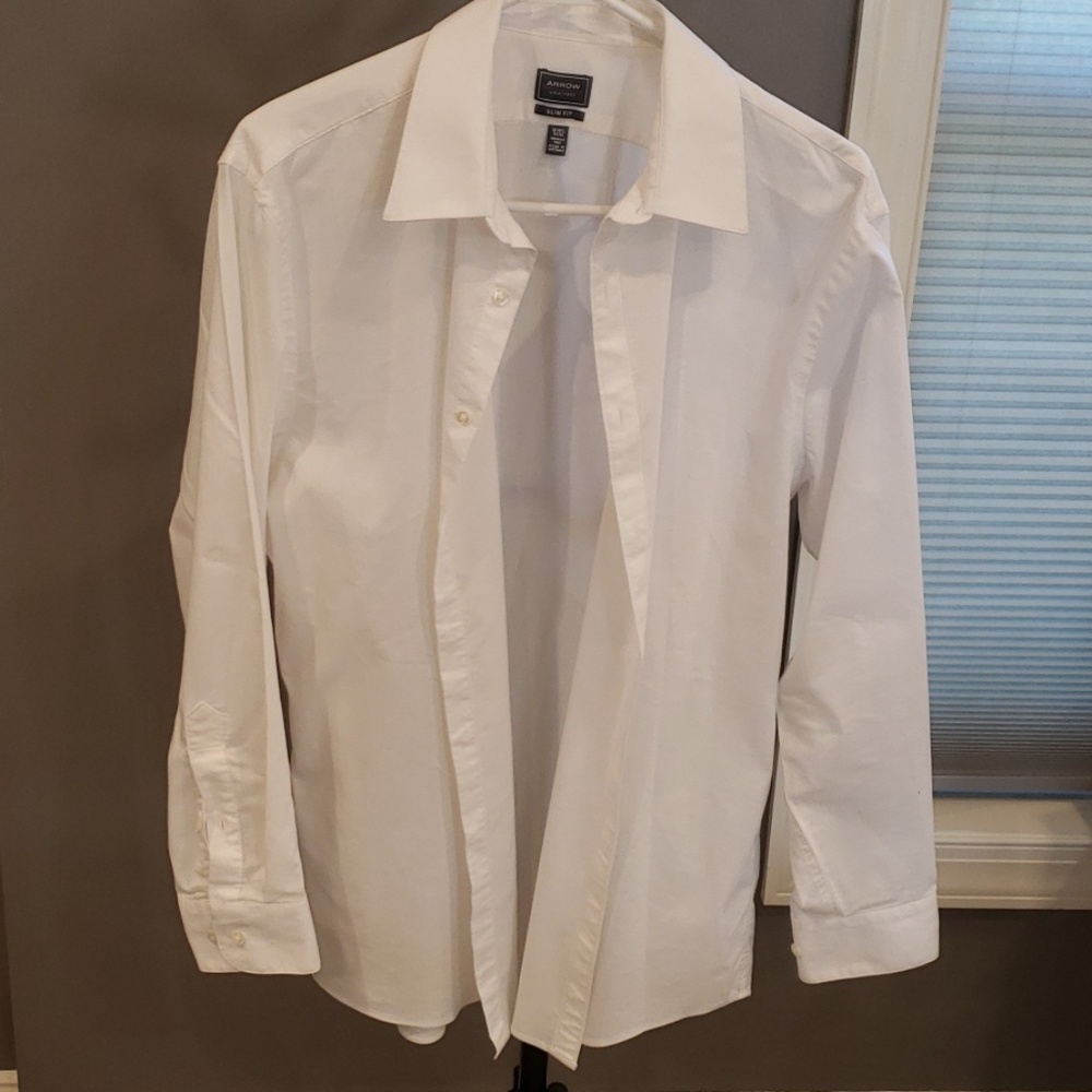 Arrow, Mens white shirt, 16-16.5, 32/33. Slim